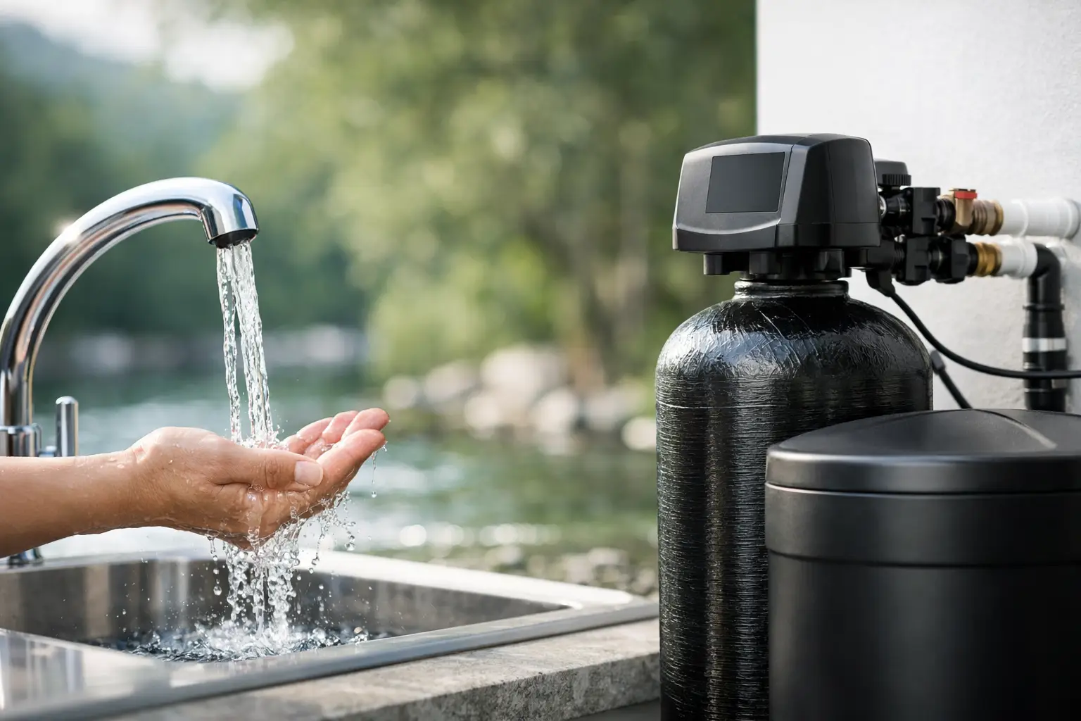Wasserenthärtung ohne Strom und Abwasser