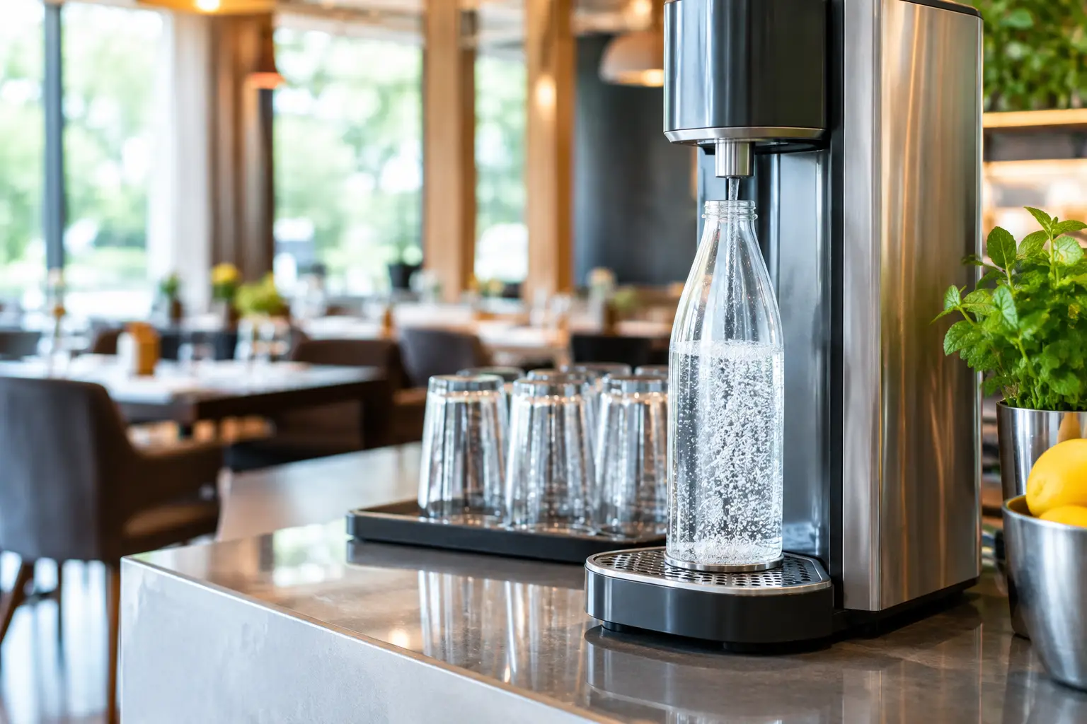 Sprudelwasseranlage im Restaurant: Kosten senken